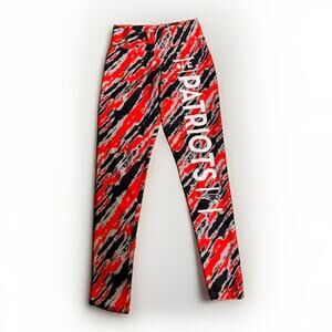 Majestic New England Patriots NFL Football Team Women's Blue/Red Leggings Size L